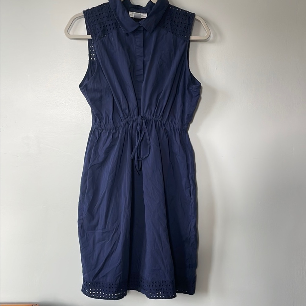 Motherhood Navy Sleeveless Midi Dress